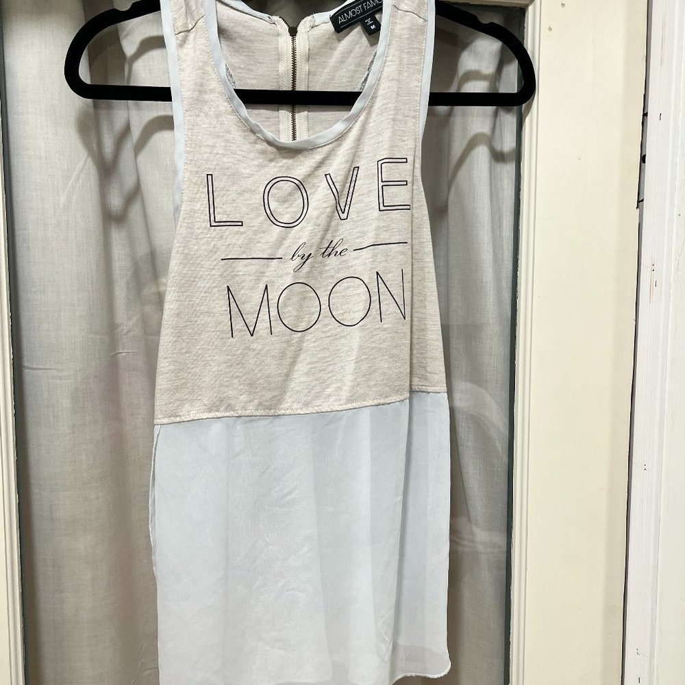Almost Famous Ivory Tank "Love By The Moon" size M